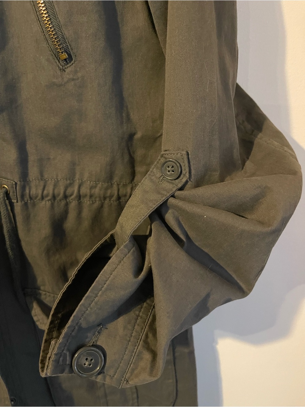 Jack BB Dakota Olive Green Utility Military Anorak Parka Jacket M - Picture 3 of 5
